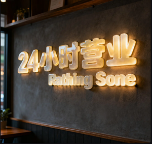 Sáng tạo trong nhà/ngoài trời dẫn đăng ký quảng cáo với biểu tượng cá nhân Frosted thép không gỉ Acrylic sáng thư - Product Image 6