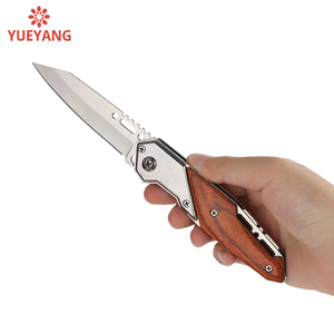 Yueyang tùy chỉnh EDC <span class=keywords><strong>C</strong></span>ông <span class=keywords><strong>C</strong></span>ụ Ngoài Trời Survival Pocket Knife với gỗ Inlay xử lý và nylon vỏ bọ<span class=keywords><strong>c</strong></span> lưỡi thép không gỉ - Product Image 5