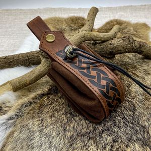 Cinturón de cuero PU vikingo medieval, bolso con cordón de cuero Unisex, monedero, accesorio de disfraz de fiesta, bolsa de almacenamiento