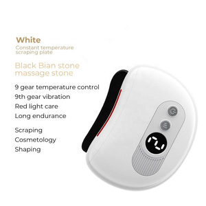 2024 elektrikli titreşim Bian taş Gua Sha yüz masajı soğuk sıcak titreşimli ve ısıtma elektrikli Gua Sha kazıma cihazı - Product Image 4