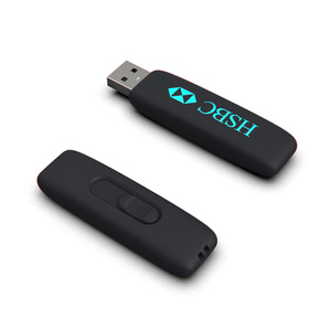 Unidad flash USB Led cifrado usb stick USB persalizado 3,0 deslizante caja de goma suave memoria pendrive - Product Image 1