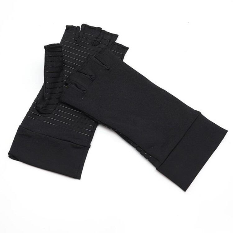 Guantes de medio dedo de cobre