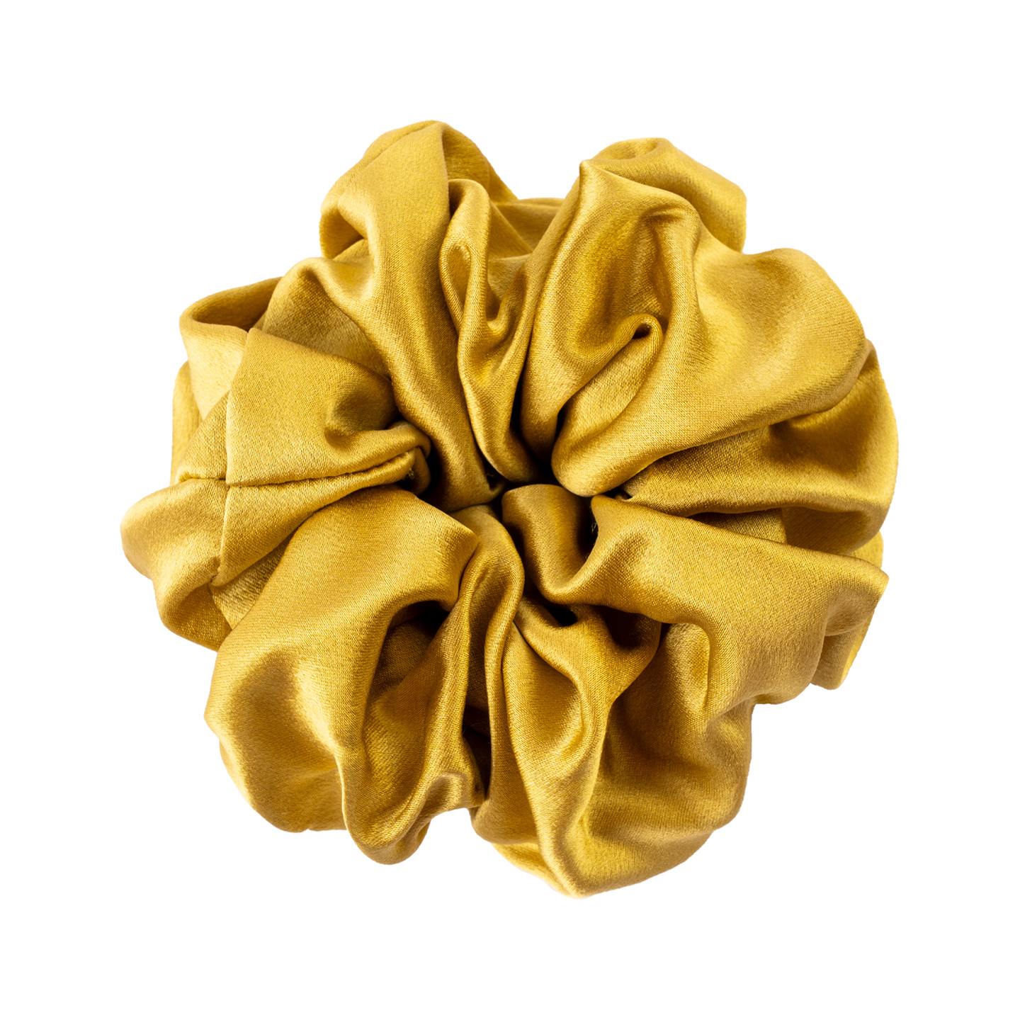 Élastique à cheveux en soie dorée Starburst - 4 cm