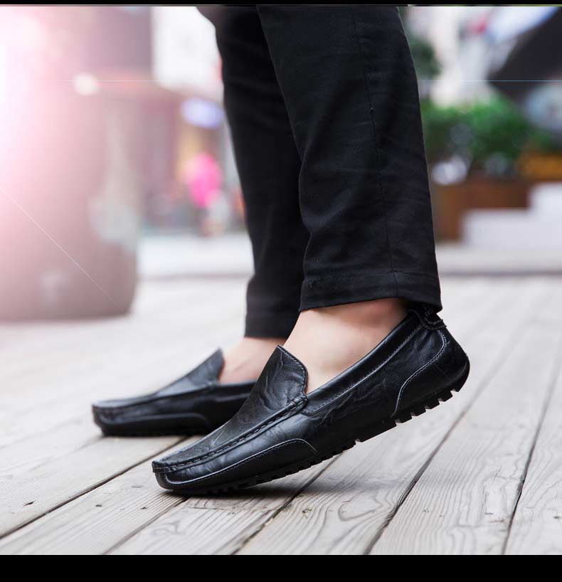Genuine Leather Stylish Shoe Casual Dress Formal Loafers Men Black S219-3478 (Eid New Arrival STOCK ITEM) 2 PRISTINE