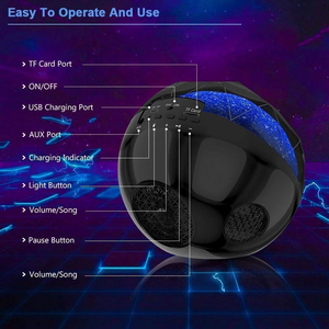 Colorful Ha Condotto La Luce Speaker Magic Sfera di Colore Carta di Mini Telecomando Senza Fili Audio Senza Fili BT Speaker - Product Image 5