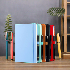 Páginas personalizables A5 Diario Costura Encuadernación Libro de notas de negocios con bolígrafo Diario Cuaderno de tapa dura de cuero Pu para regalo - Product Image 2