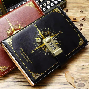 HK Password <strong>Notebook</strong> <strong>with</strong> <strong>Lock</strong>, Simple Literary and Artistic New Creative Ledger <strong>Notepad</strong> Customizable - Product Image 4