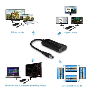 Wavlink USB 3.0至HDMI/多显示器视频图形适配器，带音频1080p外部视频卡高清视频镜像扩展显示 - Product Image 5
