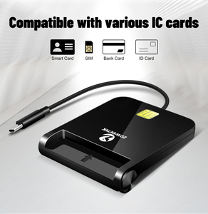 ZOWEETEK USB C Mobile IC lettore di Chip Card Writer tipo C accesso comune lettore di schede ISO 7816 lettore di Smart Card con OTG - Product Image 3