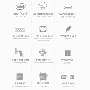 新着ONE-NETBOOK A1ProエンジニアPC7インチ小型コンピューター16GB512GB WiN11コアi3指紋ロック解除小型ラップトップミニ - Product Image 2