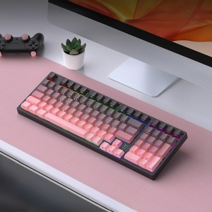K98 97-<strong>Key</strong> RGB Ergonomic Hot Swap Gamer Musical Lighting Mechanical <strong>Keyboard</strong> Wireless BT Tri-Mode Engraved Side Keycap Desktop - Product Image 1