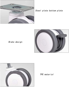 Roda kastor perenggang Stryker kualitas tinggi aman 3-fungsi kastor medis untuk tempat tidur rumah sakit untuk ruang tamu ruang makan dapur - Product Image 5