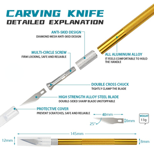 Craft Knife for Crafting and Cutting Carving Scrap Booking Art Work Cutting Hobby Knife <strong>Tool</strong> With Five Space Blade - Product Image 4