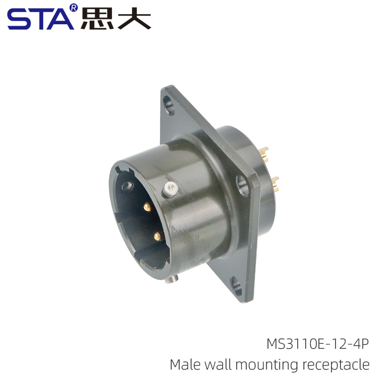 MS3110E-12-4P Receptáculo macho para montaje en pared