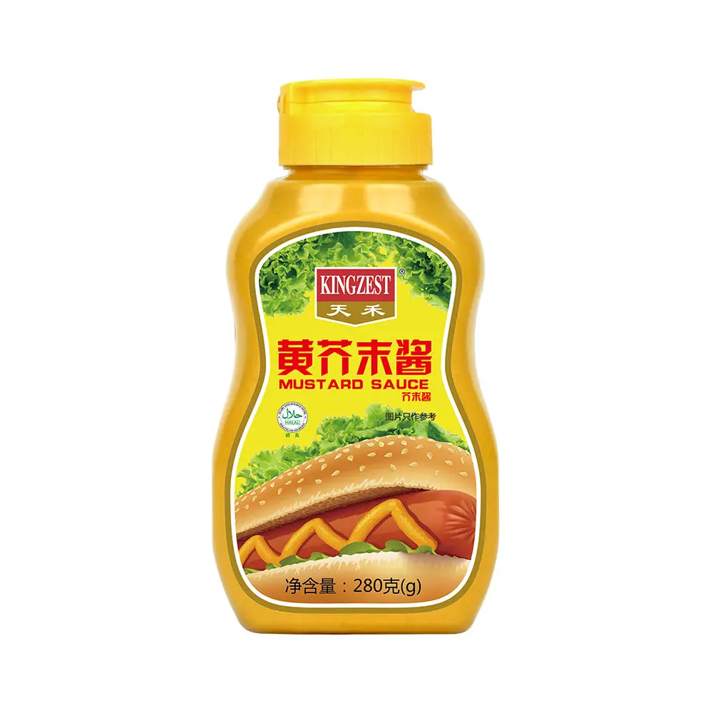 Sauce moutarde jaune 300g hamburger hot dog salade de poulet frit coréen sauce commerciale américaine