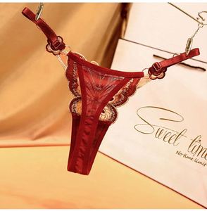 女性用透明レースひもGストリングレディースパンティー下着バタフライアクセサリーニットビキニ