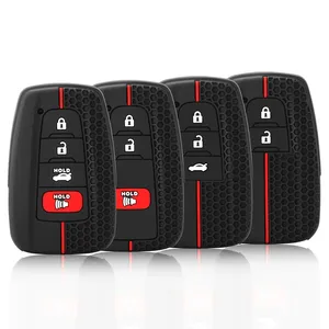 กุญแจรถซิลิโคนปุ่มกด2/3/4ปุ่มสำหรับเคสที่ใส่พวงกุญแจ FOB สำหรับ Toyota Prius สำหรับ Camry สำหรับ Corolla Land Cruiser Prado Aut - Product Image 1