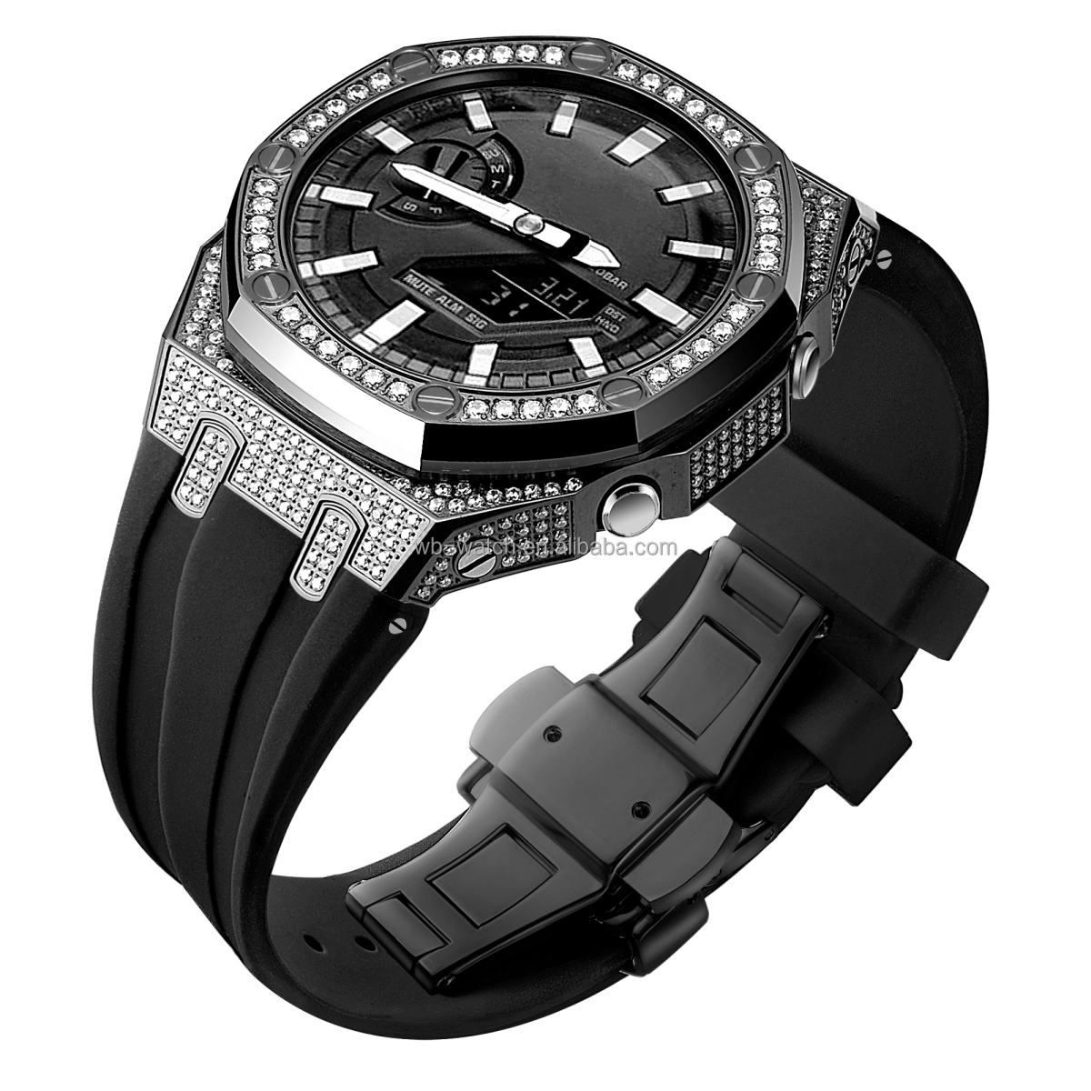 Boîtier noir + bracelet noir
