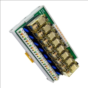 Shimaide 8-<span class=keywords><strong>Channel</strong></span> Saída Digital 1CO Plug-in RJ1S-C-D24 Módulo de Relé com Ox Horn Connector Varistor 24VDC Relés de Alimentação 2 Amps
