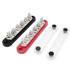 12V-48V Bus Bar M8 Terminal çıtçıt güç dağıtım bloğu otomotiv araba tekne güneş sistemi için kapak pozitif ve negatif - Product Image 4