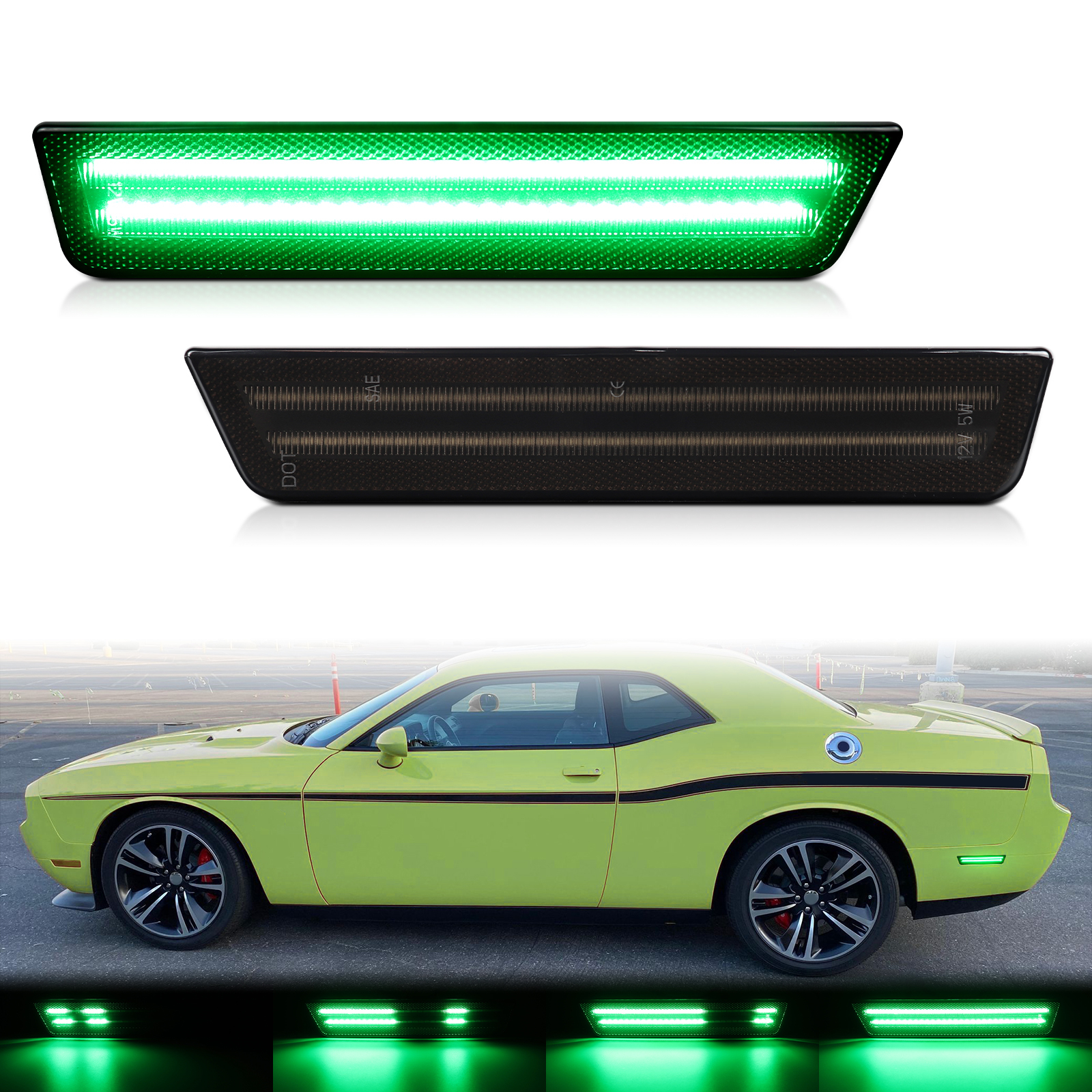 2PCS Rear Green lights- Dynamic C03-02-0641