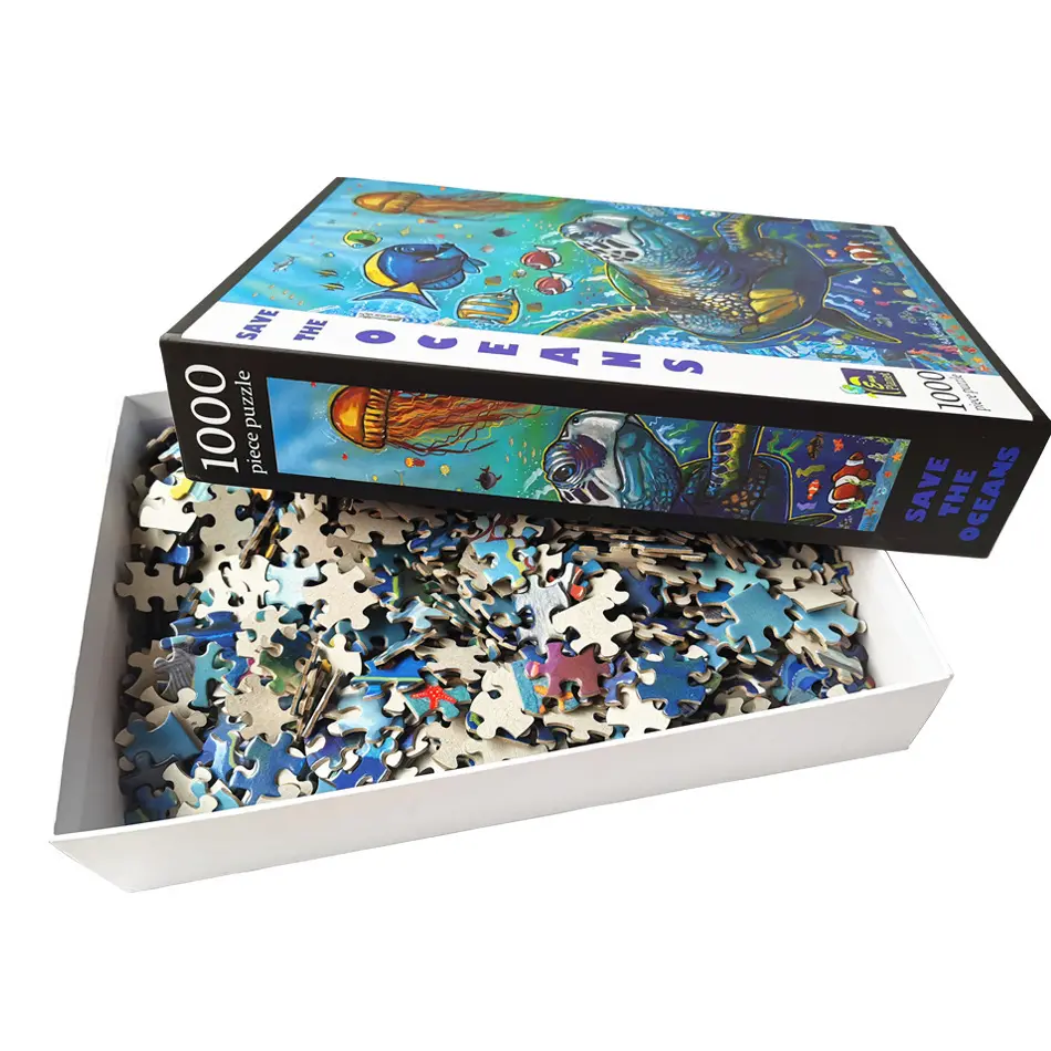 Aanpassen Ontwerp Kind Papier Puzzel 50 Stuks, 100 Stuks, 500 Stuks, 1000 Stuks Volwassen Papier Puzzel Game