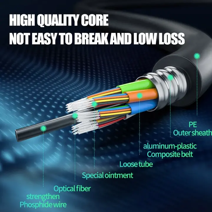 Cavo in fibra ottica a 4 conduttori per esterni in fibra ottica GYTA GYTS