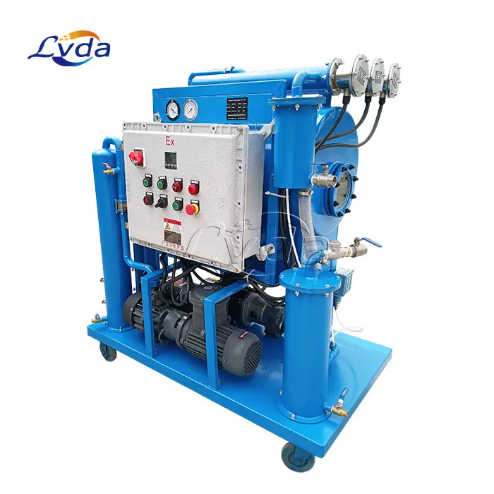 380V/50Hz 25l/min máquina purificadora de aceite de transformador de vacío con deshidratación y filtración de partículas