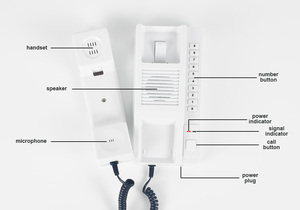 Jiantao White Rechargeable Convenient <strong>Wireless</strong> Calling <strong>System</strong> <strong>Intercom</strong> Phone for Office Home - Product Image 6