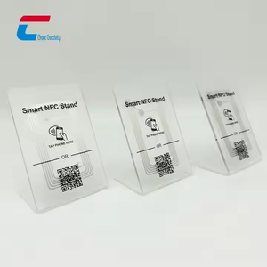 Tippen Sie auf Link Programmable Nfc Restaurant Menü halter Bar Zeichen Tisch nummer Ständer Transparenter Acryl Tischst änder - Product Image 4