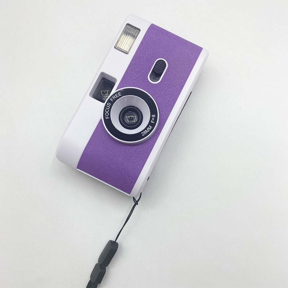 Blanc / violet foncé