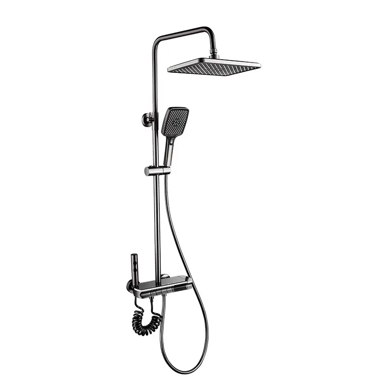 Vente en gros zinc chrome mural baignoire douche robinet ensemble de buses de douche à main