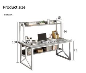 Producto caliente Mesa de computadora para juegos rectangular estable simple con material de madera con patas de acero para uso en dormitorio - Product Image 4