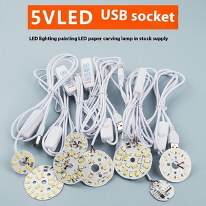 RGB 3W LEDウィック5VランプUSBソケットスイッチ付きケーブルアルミチップ低電圧シングル2カラフル光源ボード - Product Image 2
