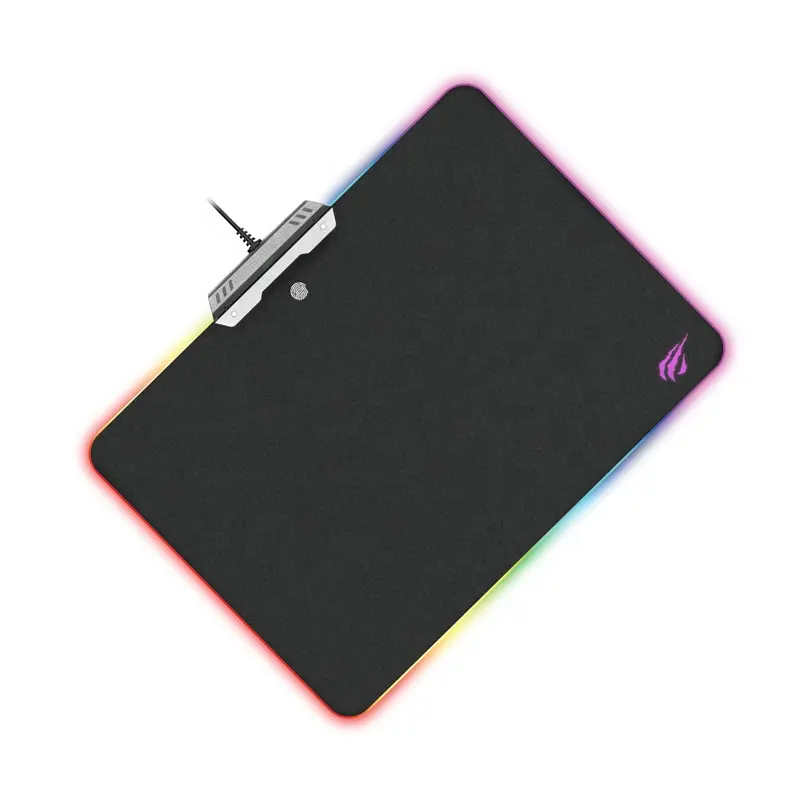 Havit mp02 usb gaming mouse pad, rgb retroiluminado colorido led almofada luz
