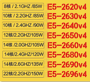 ตัวประมวลผลเซิร์ฟเวอร์ซีพียู E5 2620v4 2630v4 2640V4 2650v4 2660v4 2680v4 2690v4 2696v4ซีพียูส่วนเซิร์ฟเวอร์ - Product Image 1