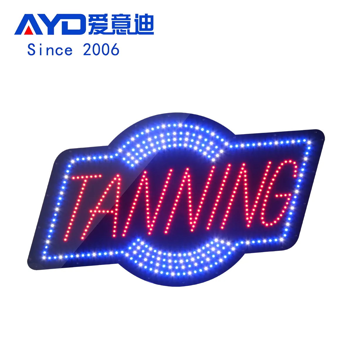 18*30 Inch Super Bright Led TANNING Advertising Sign, Led Lighting Letters Flashing Display