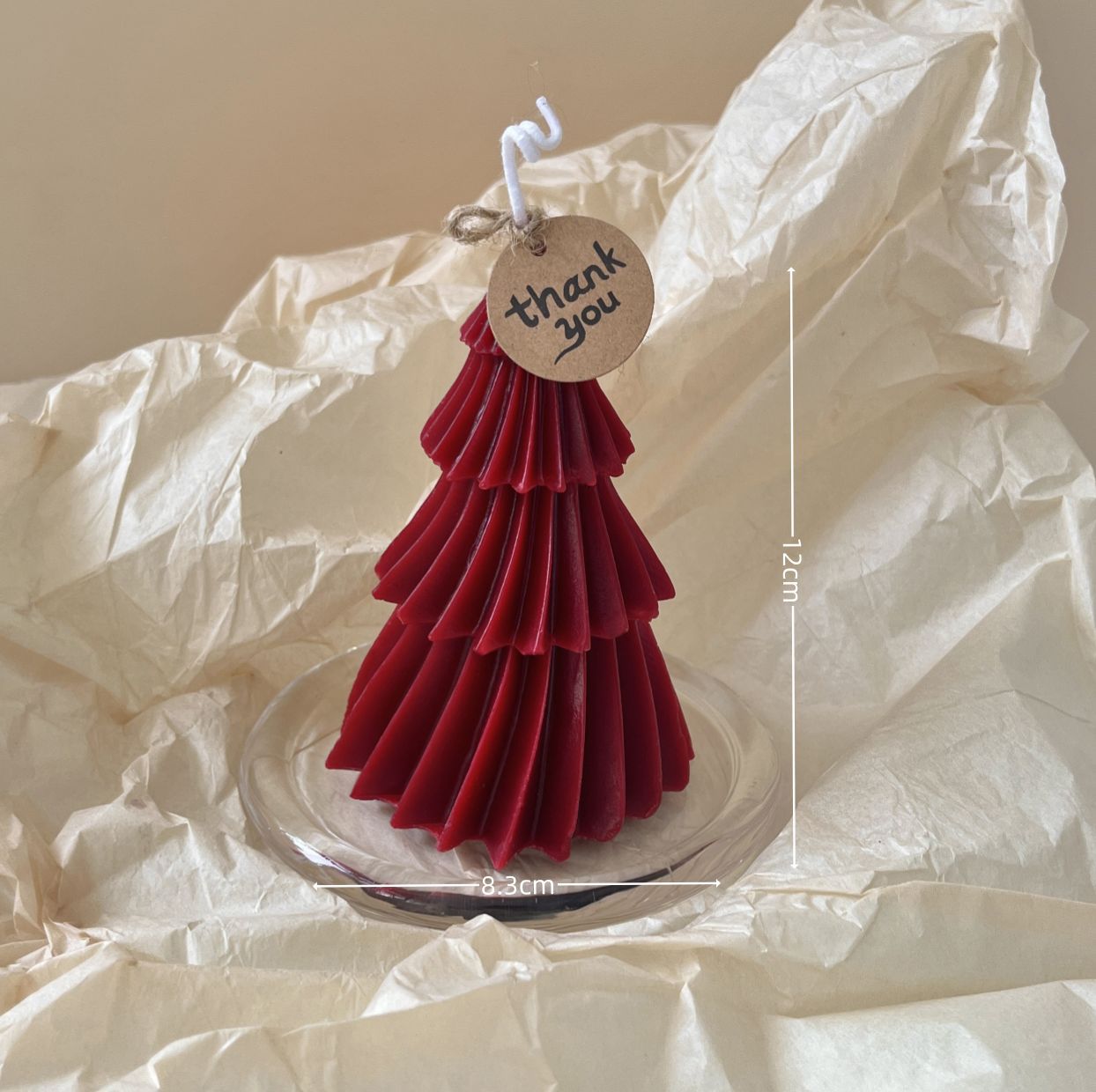Arbre de noël rouge origami