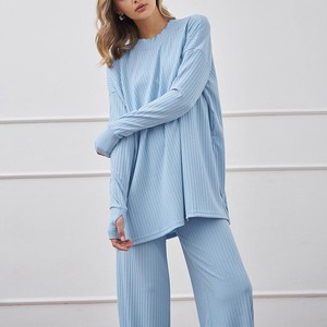 デザイナー風シルクパジャマセット、秋のパジャマ2ピースナイティとパジャマ女性用/ - Product Image 6