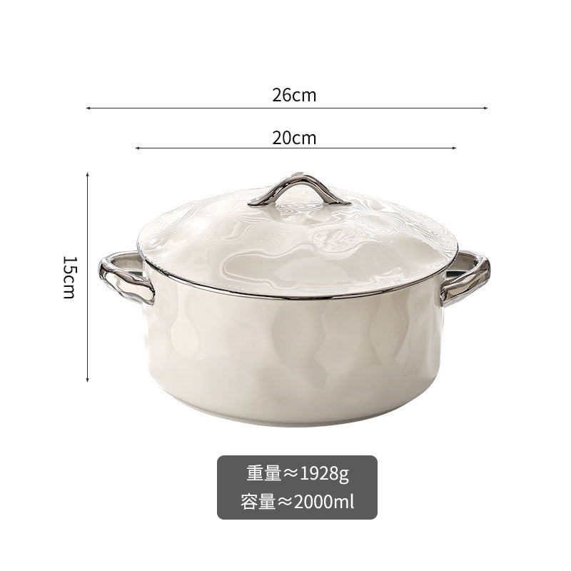 8 pouces blanc pot