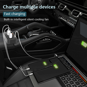 パワーインバータDC 12V to AC 220VサポートUSB 2.4 Type-C 3.0充電カーパワーサプライ充電器 - Product Image 4