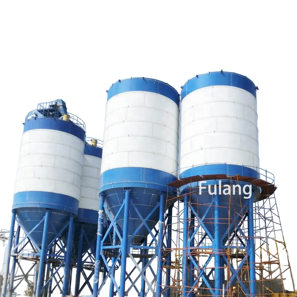 Precio de silo de cemento vertical portátil personalizado de 50 toneladas para planta dosificadora de hormigón