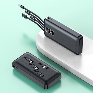 Banco de energía móvil de alta calidad de 10000mAh, pantalla Digital LED de carga rápida de 4 cables, entrada USB y tipo C, salida de 5W con soporte para Cable - Product Image 5