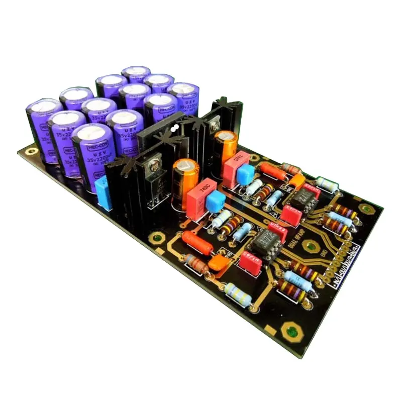 Panneau d'amplificateur à double Circuit, 50 MM, plaqué or, PCBA, kimono opa2277, allemagne, chemisier RIAA violet 35V, condensateur HIFI