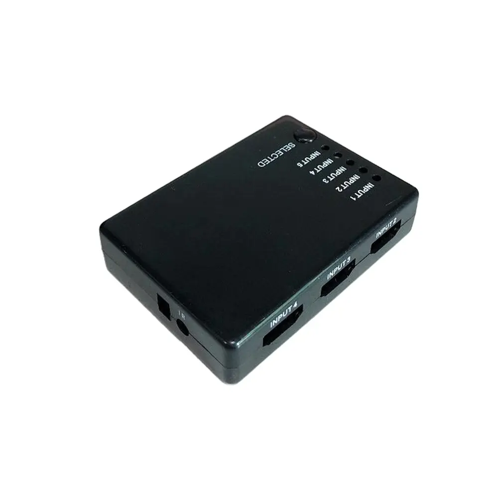 Boîtier de commutateur HDMI Interface HDMI 5 en 1 sortie Boîtier de convertisseur vidéo 3 en 1 coque en plastique Pièces de moulage Service de moulage