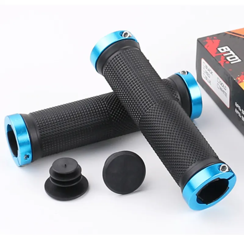 Xe Đạp Xe Đạp MTB tay lái bao gồm Grips chống trượt xử lý Grip khóa thanh kết thúc mịn cao su mềm núi đường đi xe đạp 2 cái/1 cặp