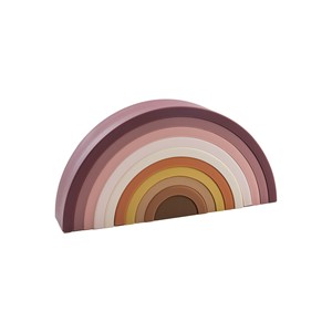 Colourful Silicone <strong>Rainbow</strong> Stacker Nesting <strong>Rainbow</strong> Learning Set Kids Silicone Stacking Toy - Product Image 1