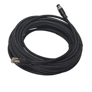 イーサネットケーブルCat5e Cat6ケーブルアセンブリ2mシールドオスM12 DコードコネクタRJ45