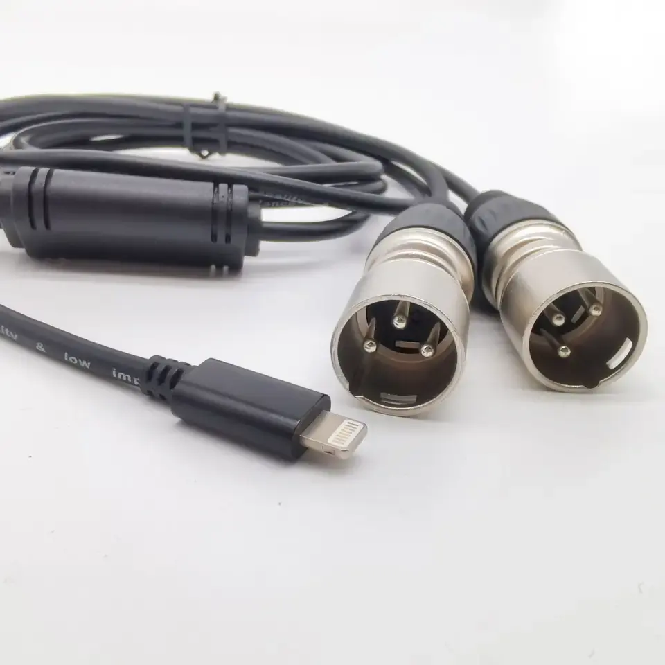 LC-XLR XLR a iOS Light ning a 2 XLR Jack adattatore cavo di interfaccia cavo a 3 conduttori cavo elettrico