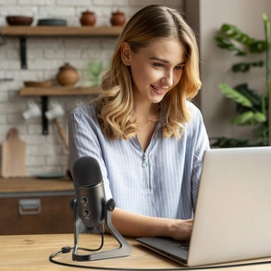 FIFINE K678 Ghi Âm Trực Tiếp Chơi Game Microfono USB Micro Chuyên Nghiệp Micrô Hội Nghị Có Dây Cho PC - Product Image 5